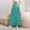 Damesbroeken Dames Elegant Ijs Zijde Hoge Taille Wijde Pijpen Casual Koreaanse Mode Losse Kleding Comodi Pantalones De Mujer