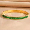 Charmante damesarmband roestvrij staal geel vergulde bling CZTennis armbanden armbanden voor gilrs vrouwen leuk voor feest bruiloft