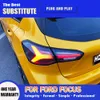 Dla Forda Focus St Ogon LED Light 19-22 Dynamiczny skrętu Wskaźnik skrętu Wskaźnik Hamurek Hamurek Odwrotne Światła Runking Lights Zespół tylnego