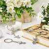 1 set Angel Pendant Keychain Christening Gift Keyring with Pendant Yarn Bag for Child Shower Christening Party Gift 240110