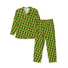 Mäns sömnkläder jamaicansk flagga pyjama sätter våren jamaica mode söt dagligen unisex 2 stycken vintage överdimensionerad anpassad nattkläder gåva