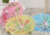 Nouveau papier boisson Cocktail Parasols parapluies Luau bâtons Tropical hawaïen fête mariage papier parapluie décoration GA346 LL