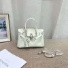 Designertassen Luxe modebakken Tas met diamanten gesp Grote capaciteit messenger bag Himalaya witte diamanten set tas krokodil damestas