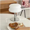 Other Home Decor Aron Glass Table Lamp Egg Tart Desk Light Bedroom Living Room Atmosphere Lamps Night Girl Bedside Drop Delivery Gard Dh4Mv