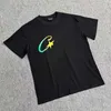 럭셔리 Tshirt 여름 T 셔츠 남성 패션 하이 스트리트 티 미국인 디자인 시그니처 느낌 편지 인쇄 연합 짧은 슬리브 디자이너 티셔츠