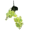 Fiori decorativi 1 pz 12 teste 50 cm orchidea farfalla artificiale orchidee falena finte per bouquet da sposa decorazione della casa