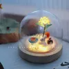 Outra decoração de casa Osmanthus Flores Nightlight Handmade DIY Material Bunny Chinese Home Decor Mid-Autumn Festival Presente Linda Atmosfera Lâmpada 2023vaiduryd