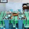 Table Cloth 2 Pcs Football Rugby Themed Disposable Waterproof Pe Tablecloth Venue Setting Props