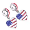 Bracelets de charme 10 pièces pendentif breloques patriotiques grande-bretagne américaine allemagne drapeau perles pour Bracelet boucles d'oreilles bijoux ( )