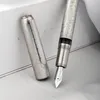 Hongdian 100 EF/F/M/Long Knife NiB Piston Fountain Pen Vacker metallgravering Stor skriv Present BEN 240110
