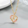 Kettingen Gepersonaliseerde Hart Initiële Ketting Aangepaste AZ 26 Letter Ring Vergulde Sieraden Voor Vrouwen Set Sieraden Beste Moederdag Cadeau