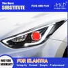 Car Head Lamp For Hyundai Elantra LED Headlight Assembly 11-16 Dynamic Streamer Turn Signal DRL Daytime Running Light Auto Parts