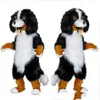 2018 design Custom White & Black Sheep Dog Mascot Costume Cartoon Character Fancy Dress for party supply Adult Size300y