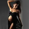 Dames zwangerschapsjurk fotografie fotoshoot Zomer kanten Maxi-jurk zwangerschapsjurk 240111