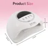 320W SUN X20 MAX UV LED Nail Lamp for Manicure Gel Polish Drying Machine with Large LCD Touch Professional Smart Dryer Tool 240111