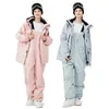 Mode Mann Frau Schnee Tragen Wasserdichte Ski Anzug Set Snowboarden Kleidung Outdoor Kostüme Winter Jacken Und Lätzchen Hosen 240111