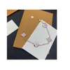 Avec boîte Designer Link Chain Bracelet Classique Vieille Fleur Femmes Mode Rose Gold Charm Bracelets Blanc Algues Bijoux