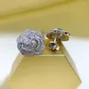 Stud Earrings Charm Flower Moissanite Diamond Earring For Women Bridal Real 925 Sterling Silver Jewelry Engagement Wedding