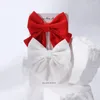 Hårtillbehör 12st/Set Solid Grosgrain Ribbon Bows Clip Boutique for Girls Hairgrips Headwear Kids Gift