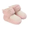 Bottes 0-18M bébé hiver neige peluche contraste couleur chaude bébé premières bottes en coton-chaussures pour tout-petits