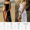 Платье для фотосессии беременной женщины с открытым передним швом и высокой талией, ультратонкое платье для беременных Vestibus, тонкое марлевое платье для беременных 240111