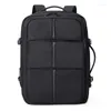 School Bags Backk For Men 2024 Large-caity Bussiness Travel Backks Can Be Expanded Male 17-in Laptop Bag Student Schoolbag Black