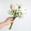 Fleurs décoratives 12 pièces blanc artificiel babybreaths pissenlit bouquet soie plastique fausse fleur pour la maison de mariage décor salon organiser