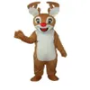 2021 z jednym mini wentylatorem w głowie Bożego Narodzenia Red Nose Reindeer Mascot Costume dla dorosłych do noszenia326R