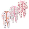 Fall Unisex Baby Romper Long Sleeve Winter Toddler Clothes 123Pcs born Boy Girl Onesie 100% Cotton Infant Cartoon Pajamas 240110