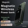 Cell Phone Power Banks Nouvelle banque d'alimentation magnétique 10000 mAh PD20W Magsafing batterie externe de Charge rapide pour 15 W Powerbank de Charge sans fil ForL240111