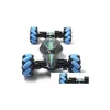 Carro elétrico / Rc Controle Remoto Stunt Rc Deformável Off Road Rotating Race com Sensor de Gesto Relógio Luz e Música Drop Entregar Del Dhjc1