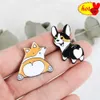 Hot Lapel Pins Dog Husky Chai Dog Pussy Love Enamel Lapel Pin Cartoon Metal Brooch Jewelry for Women Men Hat Backpack Bags Badge Pins Kids Gift