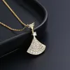 Desginer Bvlgary Baojia Or Rose Full Sky Star Blanc Fritillaria Collier Chaîne avec Jupe Diamant Fan Collier pour Femme Argent 925 Collier