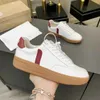 2024 VJA francuska brazylijska zielona żywotność niskoemisyjna v bawełniana bawełniana platforma platforma Platforma Vejaon Womens Casual Classic White Designer Men Mens Mokerze Vejaon Sneakers 445