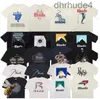 Collection d'été t-shirt Rhude surdimensionné tissu lourd robe de Couple t-shirt de qualité supérieure QEGA MMWN 26DZ