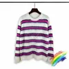 Men's Sweaters Mohair Rose And White Stripe Knit Sweater Crewne Men Women Unisex Casual Oversized Sweatshirtsephemeralew