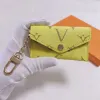 V keychain designer keychain fashion Womens Mini Wallet عالية الجودة