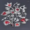 Charms 5st/Lot Mix Styles Gothic Catholic Sacred Heart Halloween Vampire Angel Wing Burning Love Pendant Handgjorda smycken Bulk