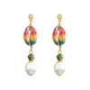 Kolczyki Dangle Boho Cowrie Shell for Women K inkurację wiszą