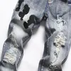 2Designer Purple Jeans Mężczyzn Damskie Wash Wash Dżins haftowany zamek błyskawiczny szczupły dżinsy proste nogi