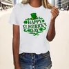 T-shirt da donna T-shirt da donna T-shirt da giorno di San Patrizio T-shirt nazionale irlandese Casual Girocollo allentato Manica corta Top verde Blusa Mujer Moda