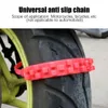 New 5-1pcs Anti-Skid Snow Chains for Motorcycles Bicycles Winter Tire Wheels Non-slip Cable Ties Motorbike Emergency Tire Chain Tool