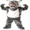 2018 Yüksek Kaliteli Meslek Wildcat Bobcat Maskot Maskot Kostümleri Cadılar Bayramı Çizgi Film Yetişkin Boyut Gri Kaplan Süslü Parti Elbiseleri2713