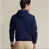 Moda outono e inverno marca de luxo designer Polo Laurenss masculino clássico com capuz suéter de pelúcia pulôver