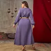 Vêtements ethniques Femmes Plus Taille Fleur Maxi Robe Élégant Abaya Dubaï Turquie Kaftan Islamique Eid Caftan Maroc Robe de Fête Jalabiya Robe