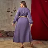 Etniska kläder eleganta plus size kvinnor långärmad maxi klänning muslimska abaya dubai kalkon kaftan afrikansk dashiki kvällsfest klänning jilbab