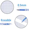 Haile 1030st Cute Erasable Gel Pen Ballpoint Pens Rod 05mm REFILLs BlueBlack Ink Washable Handle School Writing Supplies 240111