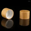 Storage Bottles Wholesale Recyclable Bamboo Lid Cover For Lotion Inner Plastic Cap Wooden Cap18mm Screw