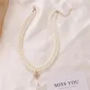 Pendant Necklaces Elegant Jewelry Wedding Big Pearl Necklace For Women Bridal Bead Chain Neck Accessories Vintage