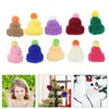 BERETS 10 PCS MINI KNIT HAT DECOR HANDBUTED Supply Accessory Sticked Accessories Diy Material Plastic